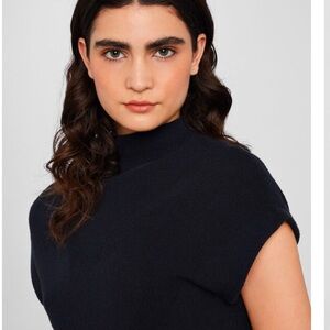 Boucle mock neck sweater